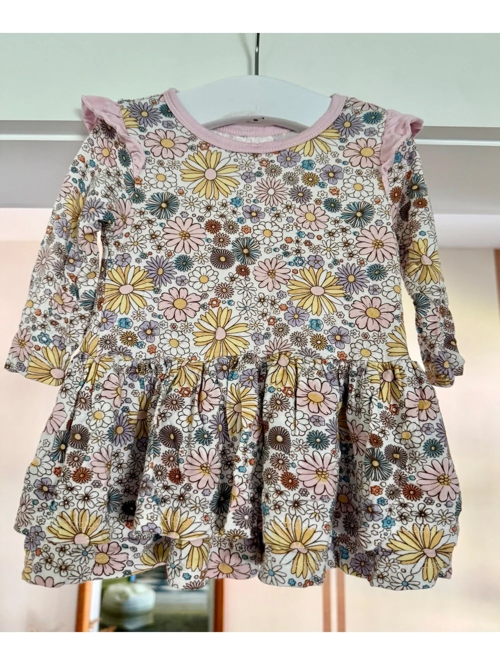 Milkberry Floral Bamboo Dress Sz 3-6 Months EUC